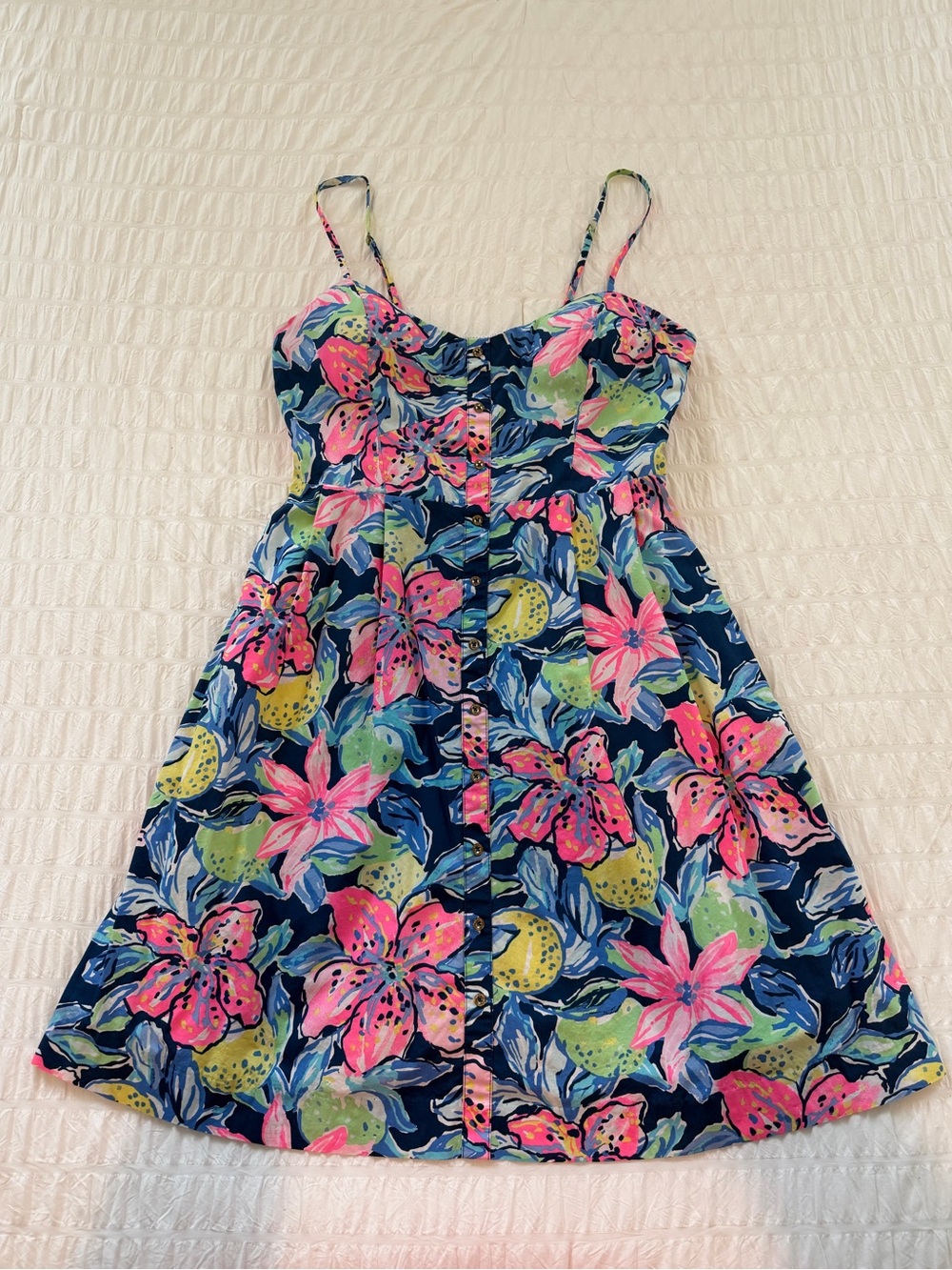Lilly Pulitzer Floral & Lemon Sundress🍋🌺